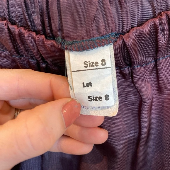 Vintage Pleated Ombré Skirt Red Black Size 8 - Picture 3 of 7